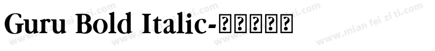 Guru Bold Italic字体转换